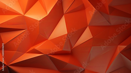 Theoretical foundation with orange polygonal shapes 3d