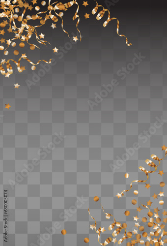 Golden Circle Effect Vector Black Transparent