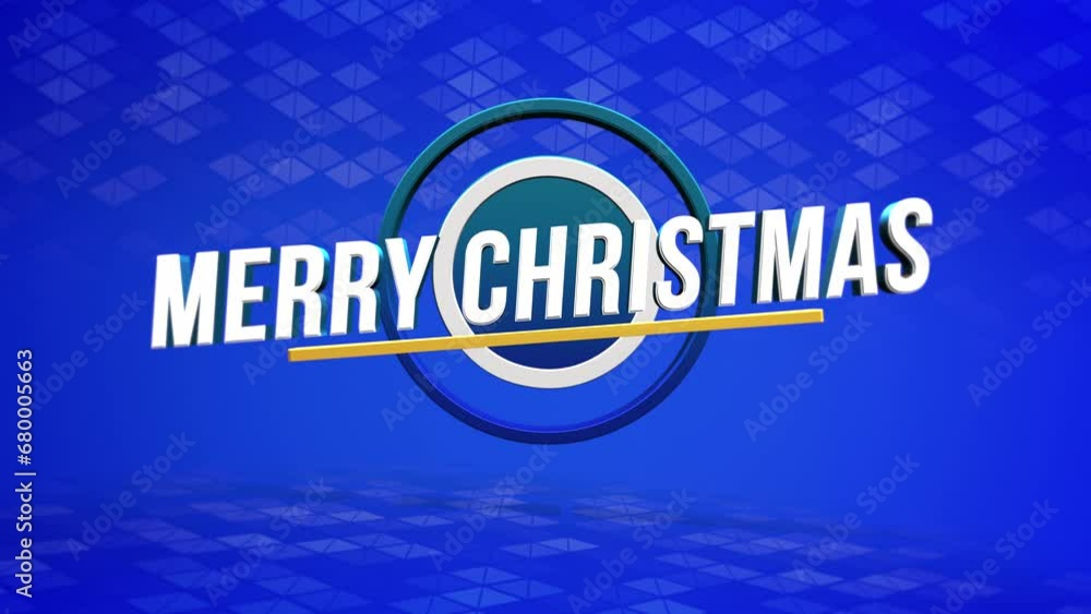 Modern Merry Christmas text on blue triangles geometric pattern. Perfect for business promotions and holiday campaigns, motion abstract background offers blend of style and seasonal celebration Modern Merry Christmas text on blue triangles geometric pattern. Perfect for business promotions and holiday campaigns, motion abstract background offers blend of style and seasonal celebration