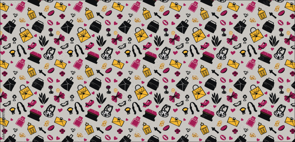 Naklejka premium seamless pattern with hearts, seamless leopard print, seamless leopard pattern, pattern with squares, pattern with dots, seamless pattern with dots, seamless pattern with hearts, 