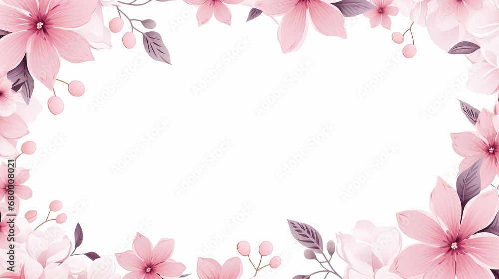 Exquisite square outline with blossoms beautification Exquisite square outline with blossoms beautification