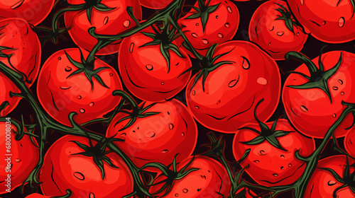 Seamless pattern with Abstract tomato © Little