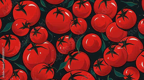 Seamless pattern with Abstract tomato © Little