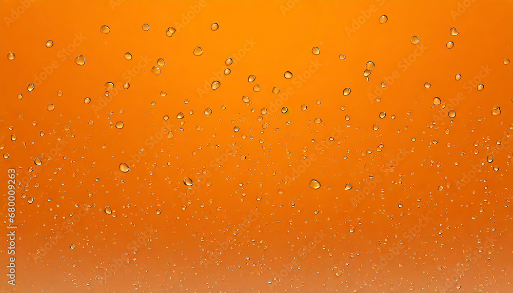 Orange background with droplets of water Orange background with droplets of water