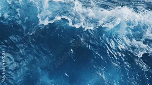 Blue background of foaming deep sea water © juni studio