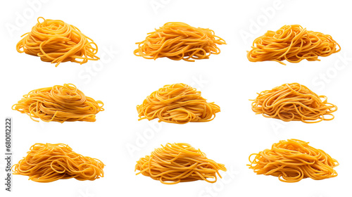 Collection of PNG. Spaghetti pasta isolated on a transparent background. photo