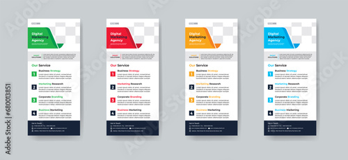 Modern creative corporate business dl flyer or rack card layout concept background flyer brochure cover template for grow up your business to the next level