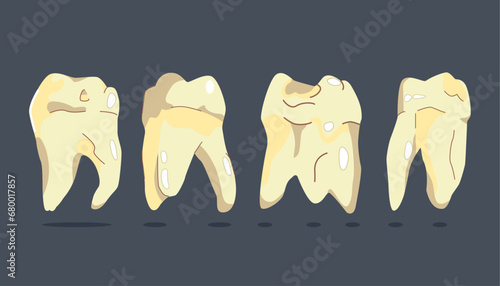 Illustration of teeth. Dental illustration. Dental background 