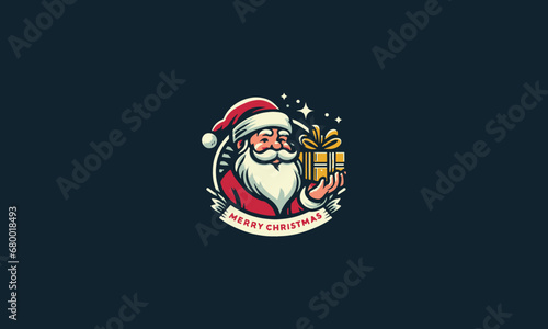Christmas Santa vector logo icon design  