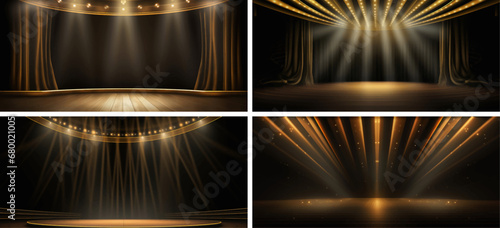 stage show spotlight light entertainment background performance concert spot red curtain  