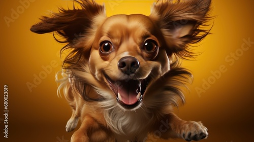 Happy Playful Funny Pet Dog Running, HD, Background Wallpaper, Desktop Wallpaper