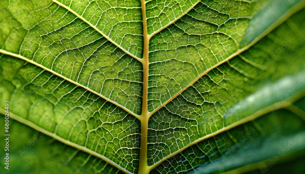 Extreme close up texture of green leaf veins Extreme close up texture of green leaf veins