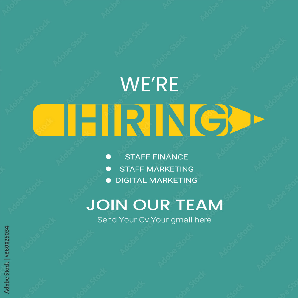 Hiring recruitment open vacancy design , We are hiring join to team announcement creative design. 3D Illustration Hiring recruitment open vacancy design , We are hiring join to team announcement creative design. 3D Illustration