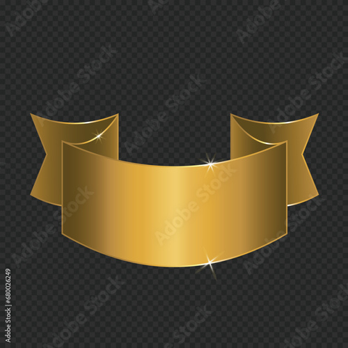 Fortuna gold vector banners isolated in white background. Vector gold color banners in different shapes for text and design. Vector banner templates. Flat design isolated on white background.