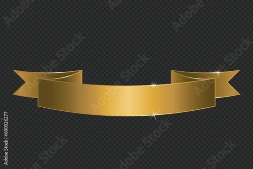 Fortuna gold vector banners isolated in white background. Vector gold color banners in different shapes for text and design. Vector banner templates. Flat design isolated on white background.