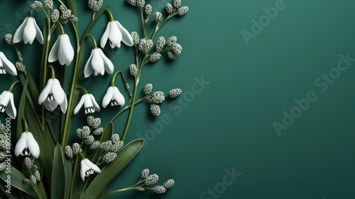 Creative Layout Made Snowdrop Flowers, HD, Background Wallpaper, Desktop Wallpaper