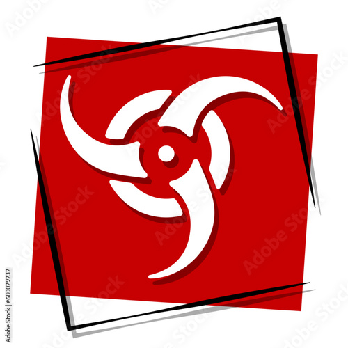 regeneration red banner in frame. Vector illustration.