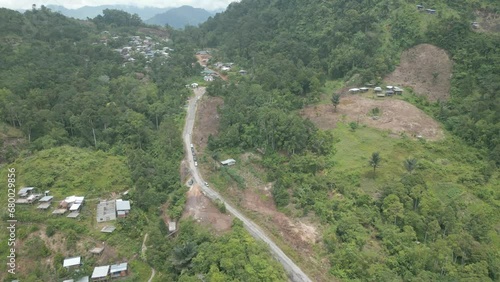 Beautiful Aerial View Of De'Remin Kpg Sapit Padawan Sarawak photo