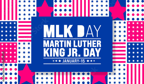 Martin Luther King, Jr. Day or MLK day background design template use to background, banner, placard, card, book cover, and poster design template with text inscription and standard color. vector