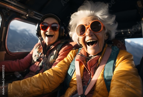 Two happy old women