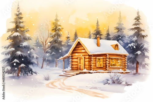 christmas house exterior  christmas decorations  winter desktop background  christmas card