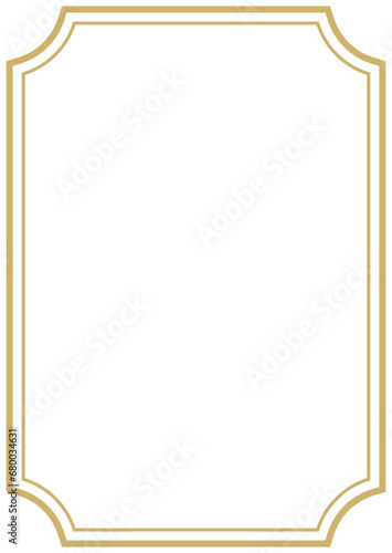 decorative border Rich gold wedding card