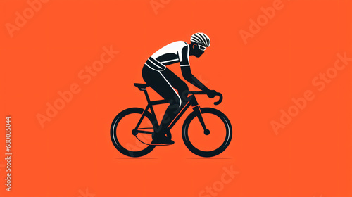 A simple graphic of a cyclist