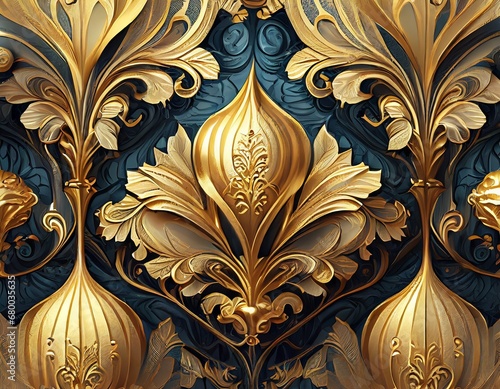 Baroque Gold Seamless Pattern