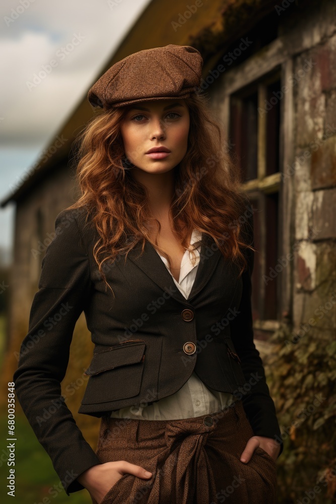 Fototapeta premium Country Style Fashion: Rustic elegance meets modern style