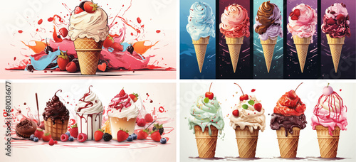 product refreshment treat milk ice sugar frozen flavor scoop dairy snack cream strawberry vanilla 