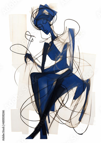 Women art sketch fashion female person young portrait beauty graphic model illustration abstract