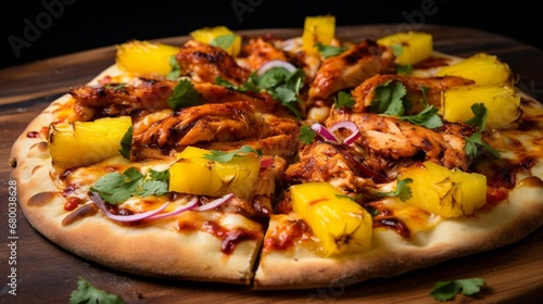 Spicy BBQ Chicken and Mango Tango Pizza, featuring the sweet and spicy dance of flavors