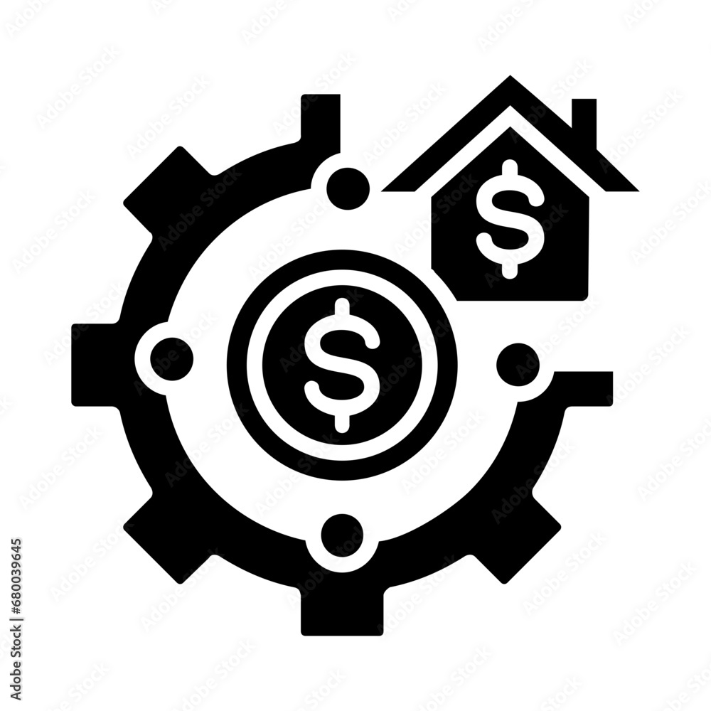 Asset management glyph icon illustration vector graphic Asset management glyph icon illustration vector graphic