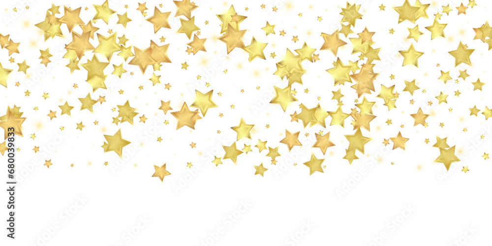 Magic stars vector overlay. Gold stars scattered around randomly, falling down, floating. Chaotic dreamy childish overlay template. on white background. Magic stars vector overlay. Gold stars scattered around randomly, falling down, floating. Chaotic dreamy childish overlay template. on white background.