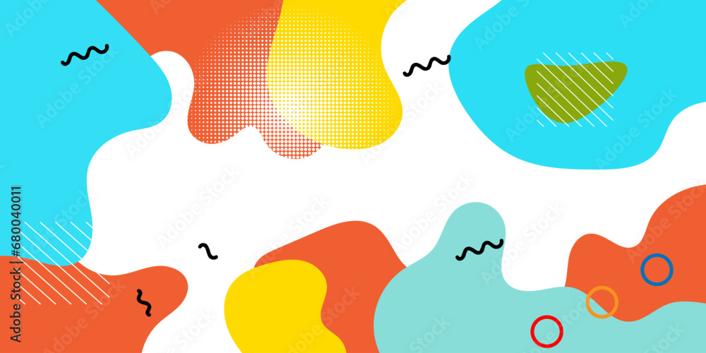 Abstract pop art background with wave pattern, dotted. Vector pattern. Color wave template and presentation design