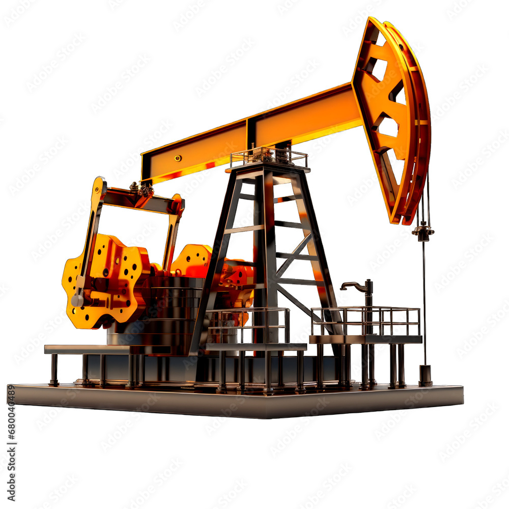 Oil pump jack. Transparent background or PNG file. Generated by AI
Oil pump jack. Transparent background or PNG file. Generated by AI