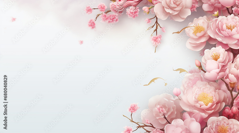 Chinese new year, Year of Dragon,lunar new year,golden dragon,festival,pink peony, lanterns, chinese lanterns, lamp, moon,Greeting card,paper cut,wall paper, background,with space for your text Chinese new year, Year of Dragon,lunar new year,golden dragon,festival,pink peony, lanterns, chinese lanterns, lamp, moon,Greeting card,paper cut,wall paper, background,with space for your text