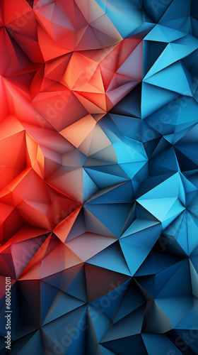 Abstract Background. Triangle 3d illustration polygonal art pattern style. Future graphic geometric design. Geometry texture futuristic decoration. Trendy and vibrant modern style template