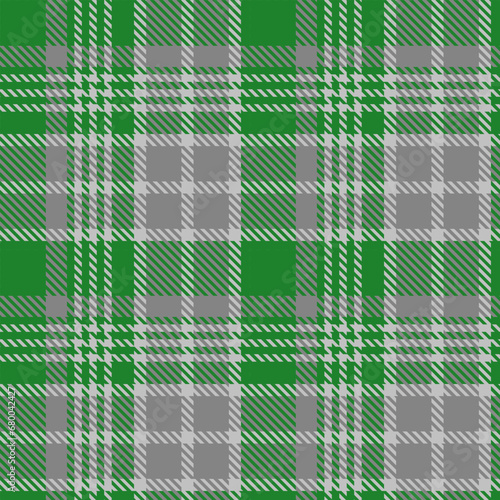 Green Grey Tartan Plaid Pattern Seamless. Check fabric texture for flannel shirt, skirt, blanket 