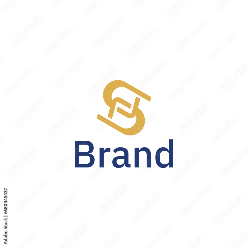 Modern Letter S and N Logo Design Modern Letter S and N Logo Design