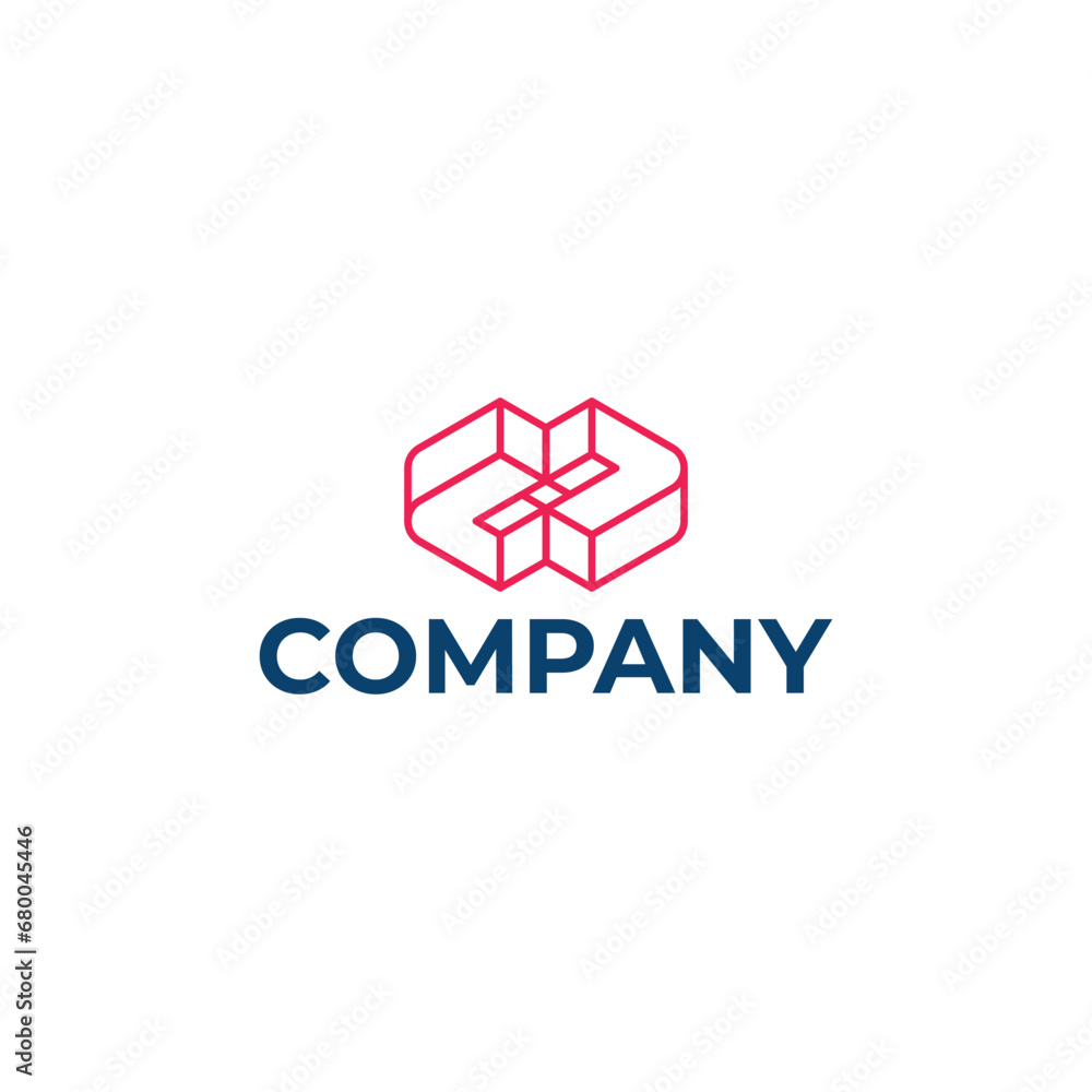 Modern Synergy Container Box Logo Design Modern Synergy Container Box Logo Design