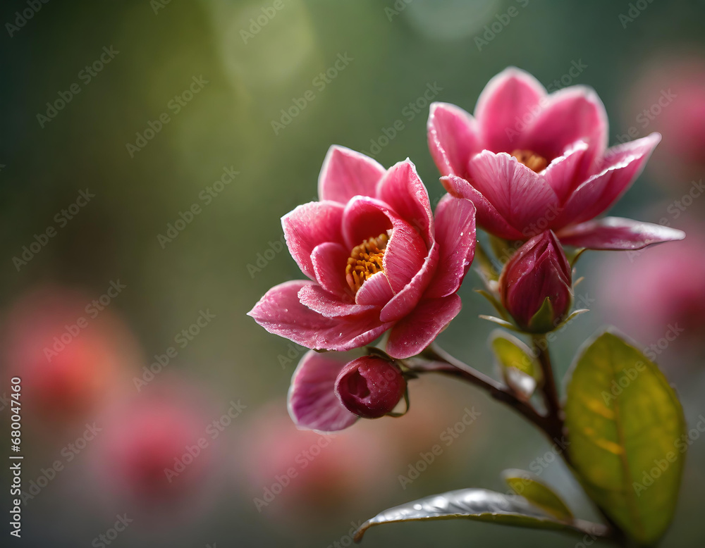 beautiful flowers on a meadow in morning light. generative ai beautiful flowers on a meadow in morning light. generative ai