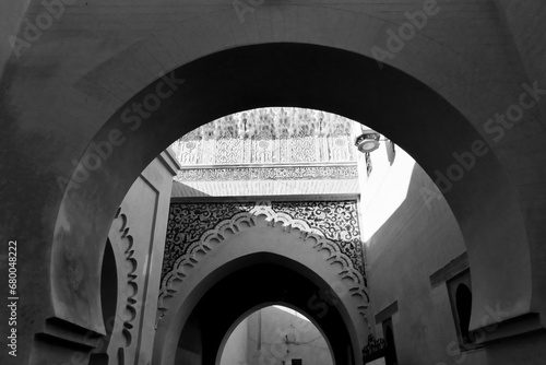 La mosche e il minareto di Koutoubia. Medina di Marrakech. Marocco photo