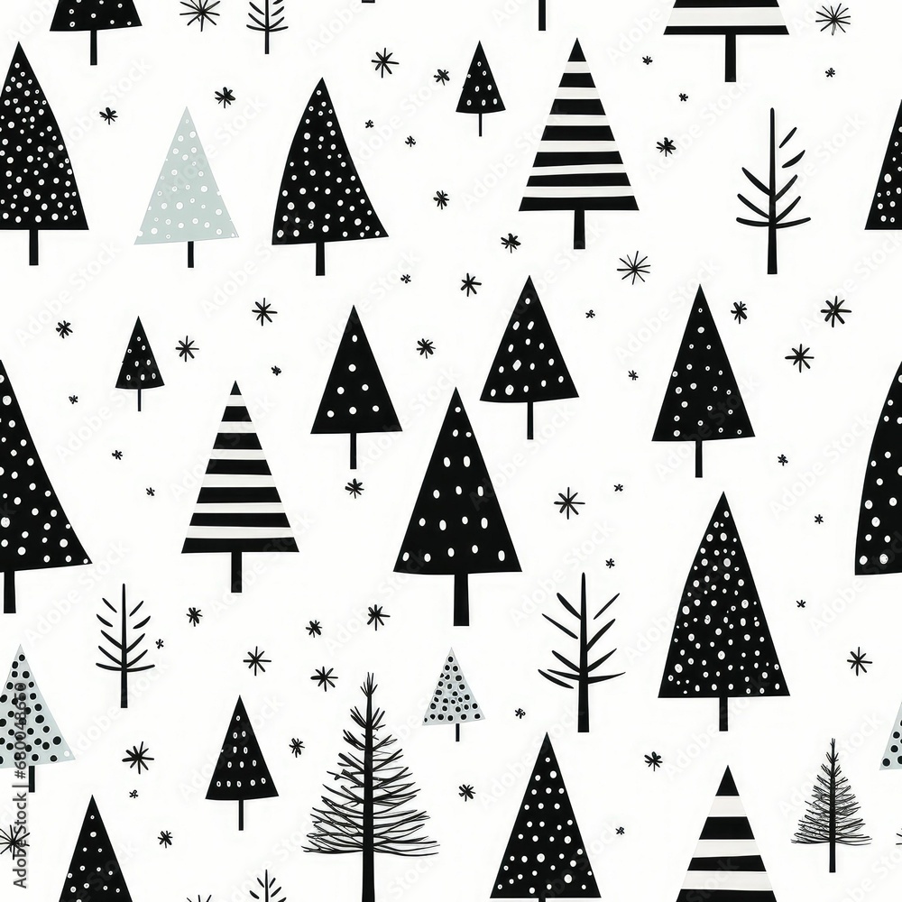 watercolor christmas tree doodle seamless pattern watercolor christmas tree doodle seamless pattern