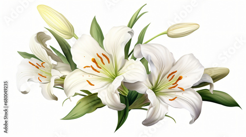 Graphics of spring lilies