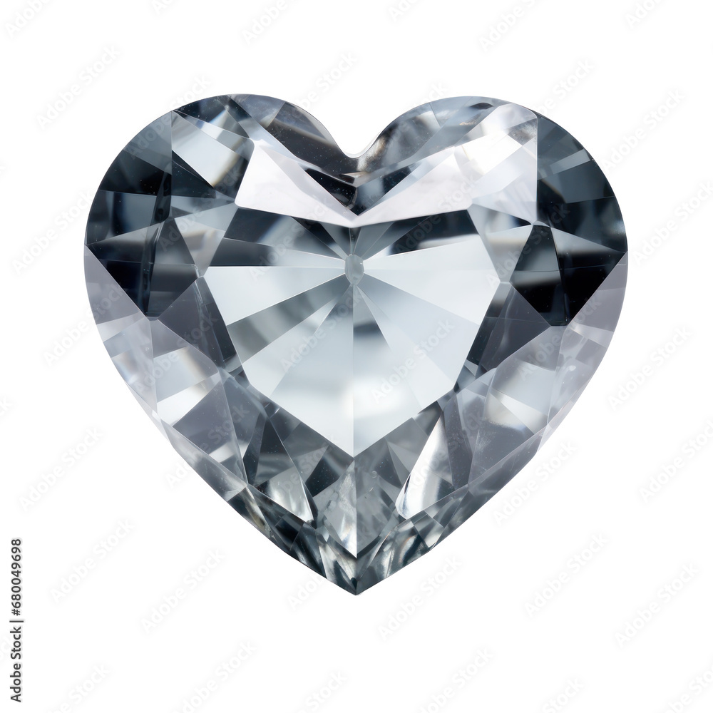 black heart diamond isolated on transparent background,transparency 