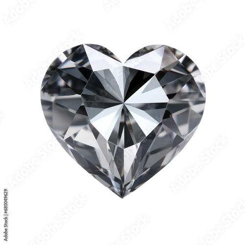 black heart diamond isolated on transparent background,transparency 