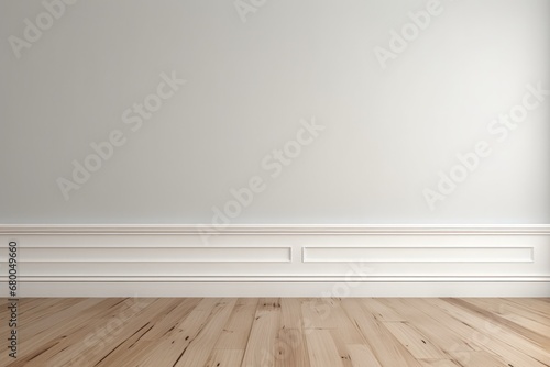 Airendered Skirting Board In House. Сoncept Home Renovation, Interior Design, Skirting Board Installation, Modern Home Décor photo