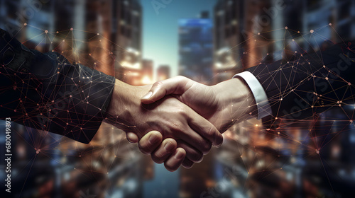 Businessman handshake after a business deal  partnership  agreement  teamwork and success concept