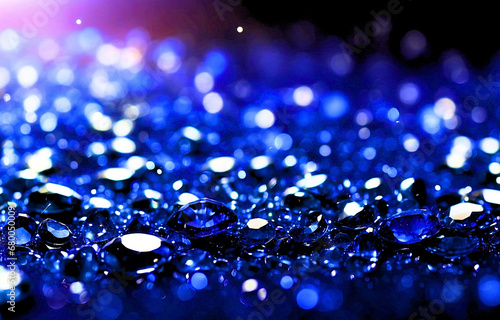 Blue Glitter Radiance in a Luxe Setting, Opulence in a Luxurious Glitter Background